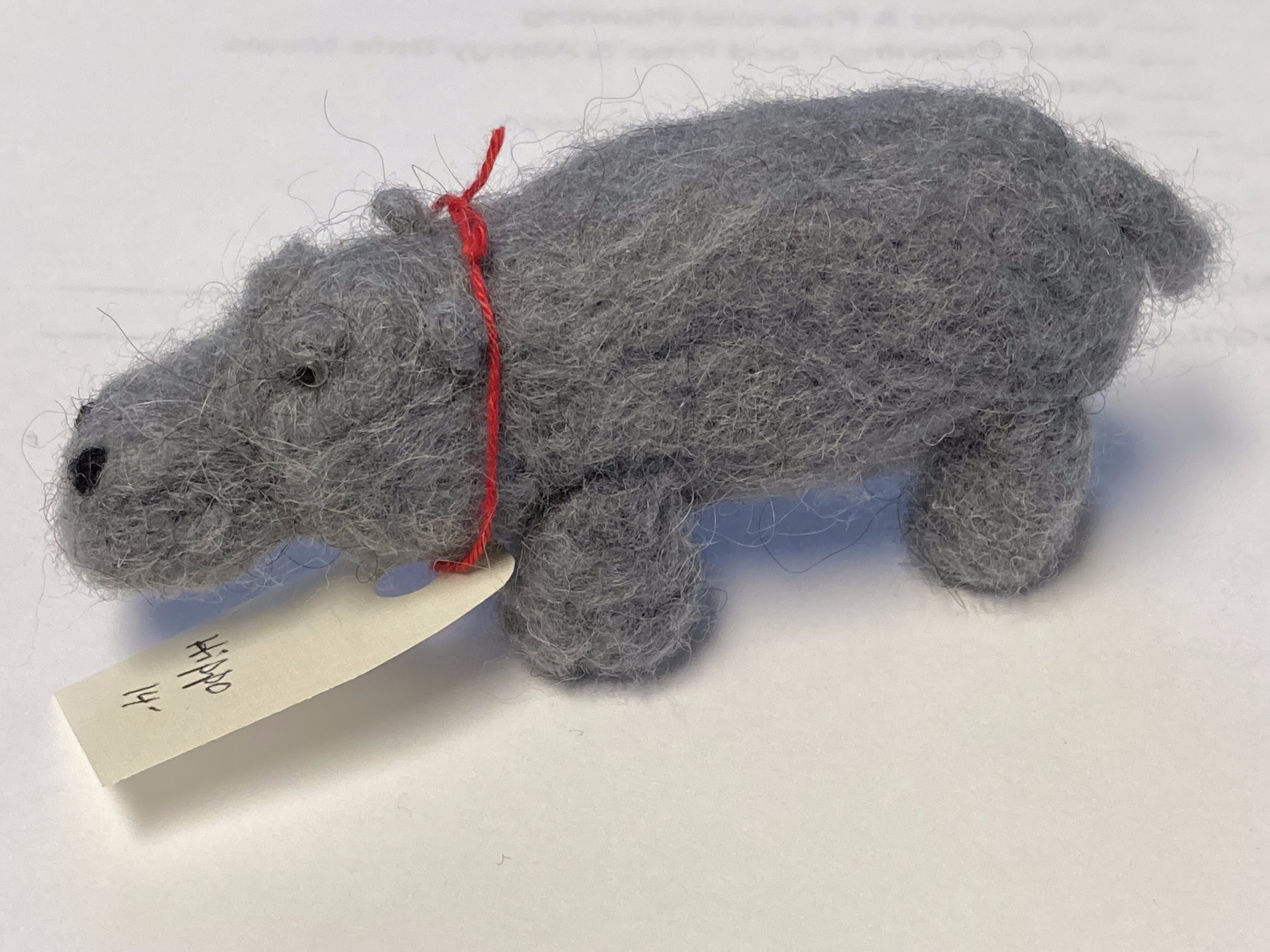 Needle Felted Hippo