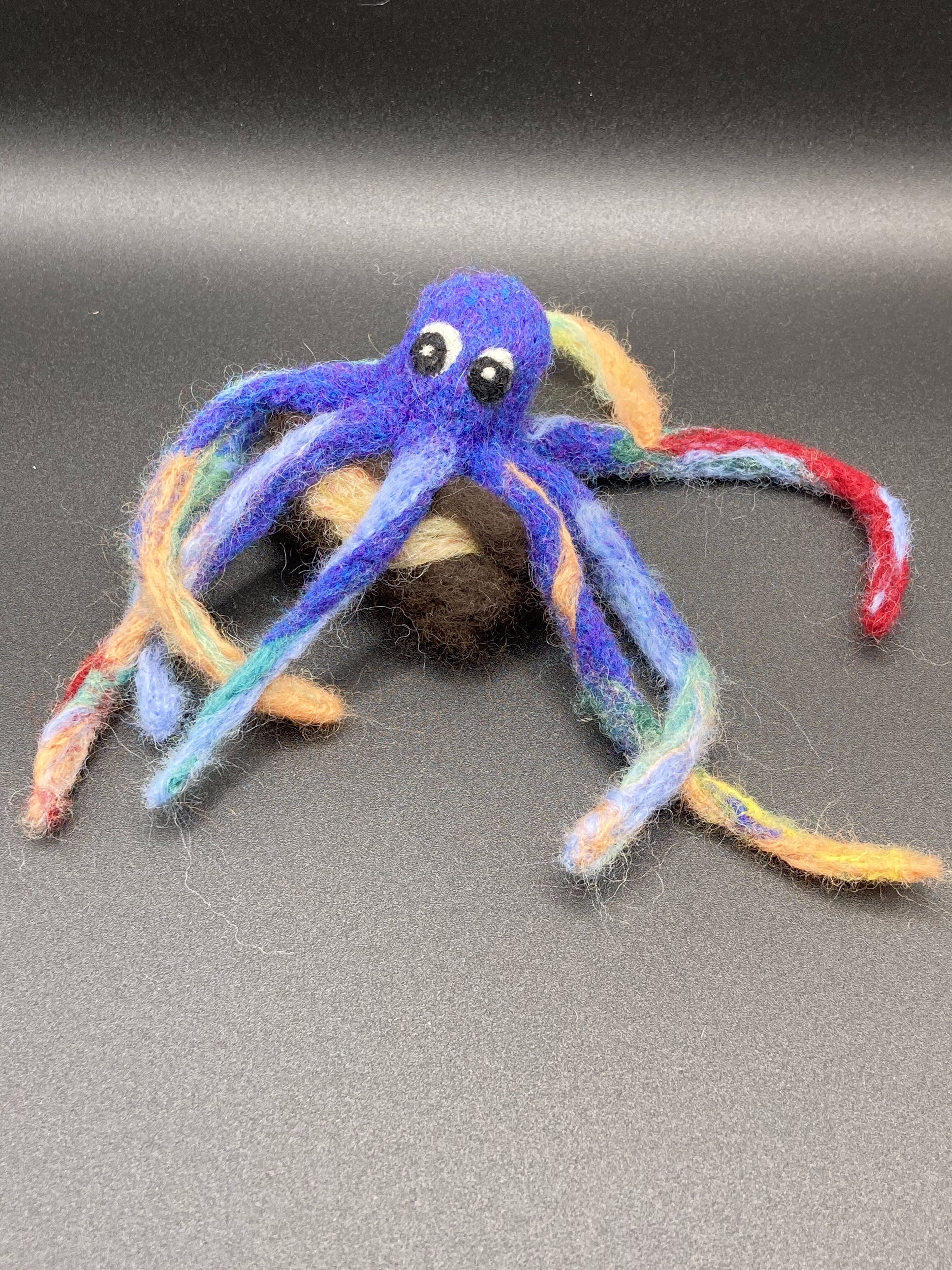 Needle Felted Artsy Octopus